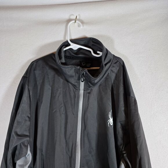 New Mens Spyder Empire Fleece Pockets Jacket Gray/grey S Full Zip - Picture 4 of 12